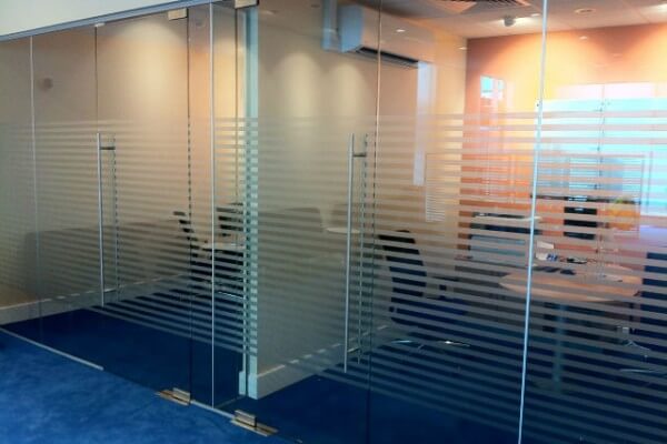 glass partitions, office partitions, window graphics