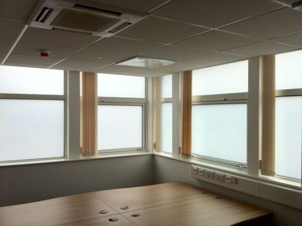 White Opaque Privacy Window Film – Skelmersdale