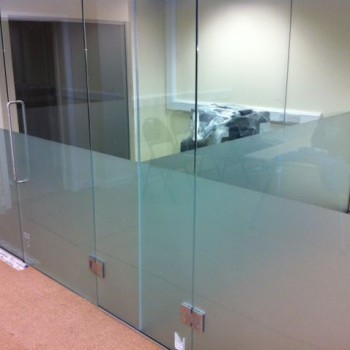 frosted glass partitions, construction, ellesmere port