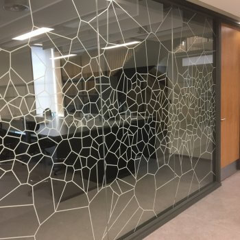 Voronoi Optically Clear Graphics for glass partitions